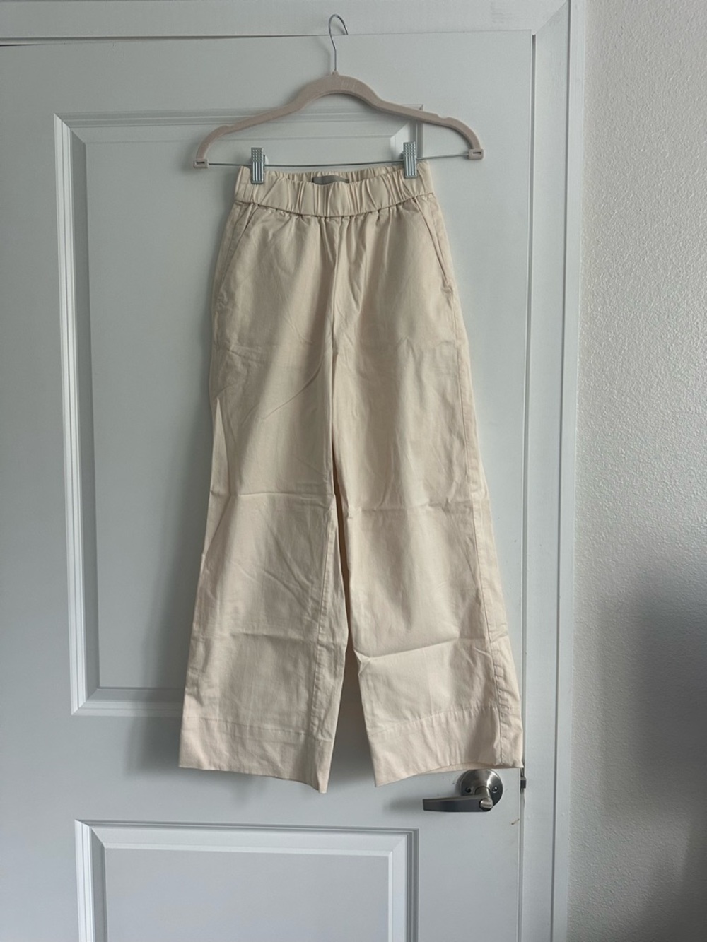 Everlane Cream Wide-Leg Pant